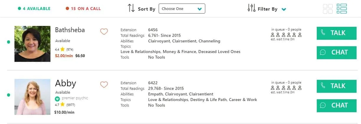 California Psychics Reader Search