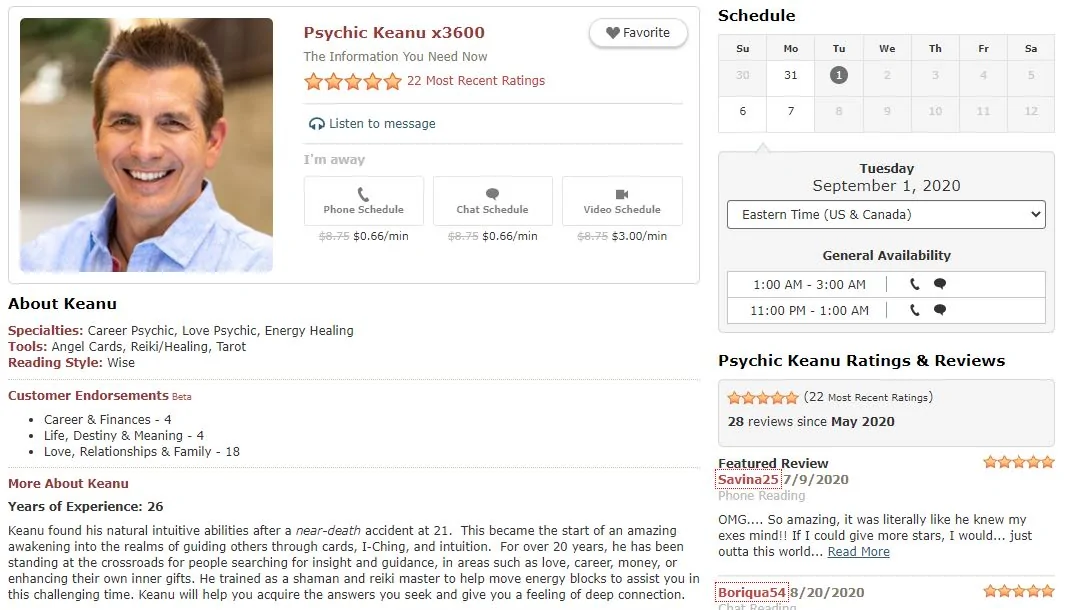 Keanu Psychic Source