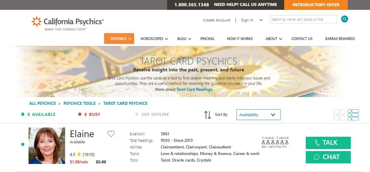 California Psychics Tarot Readings