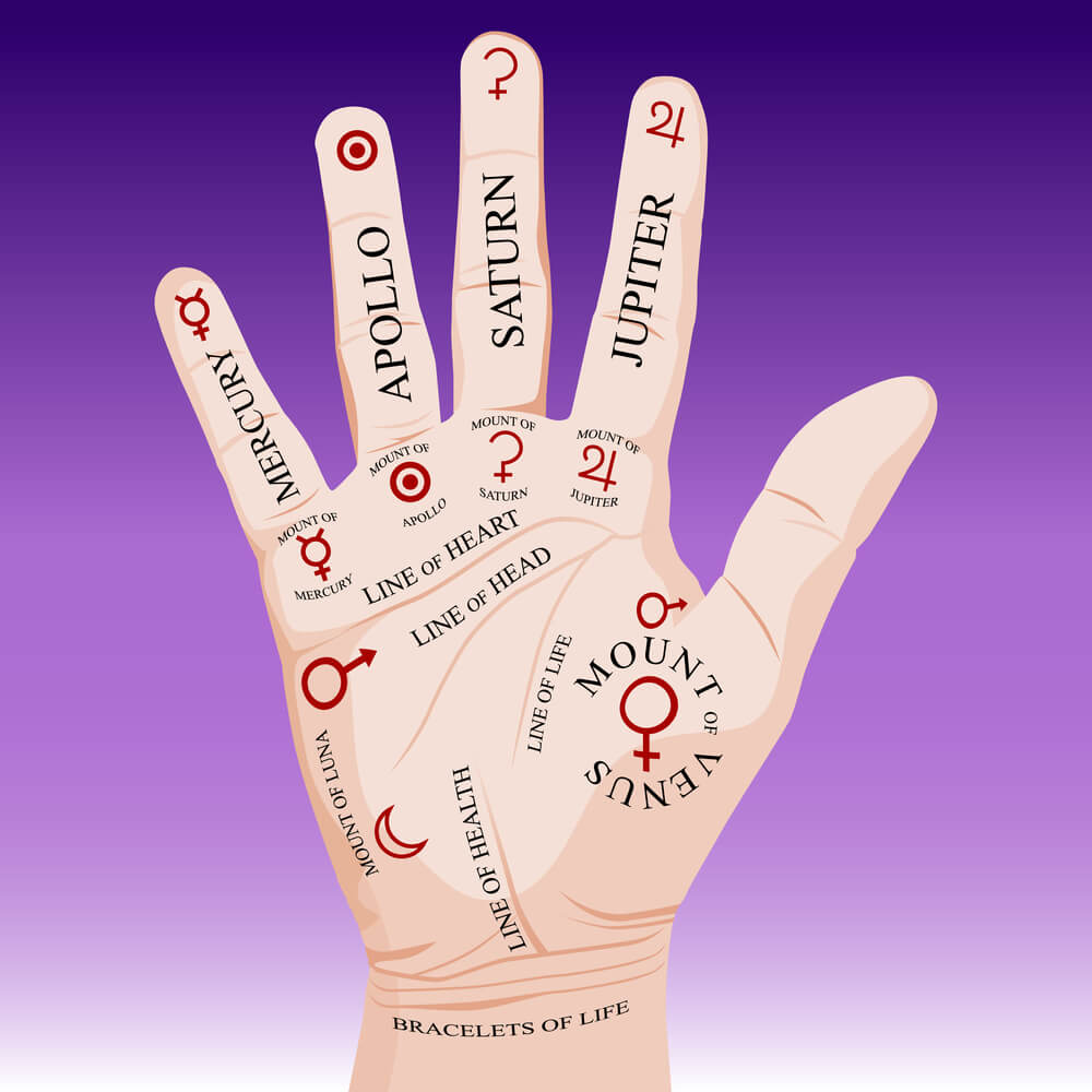 An image of a palm reading palmistry