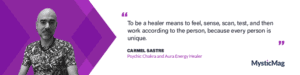 Interview with Carmel Sastre - a Psychic Chakra and Aura Energy Healer