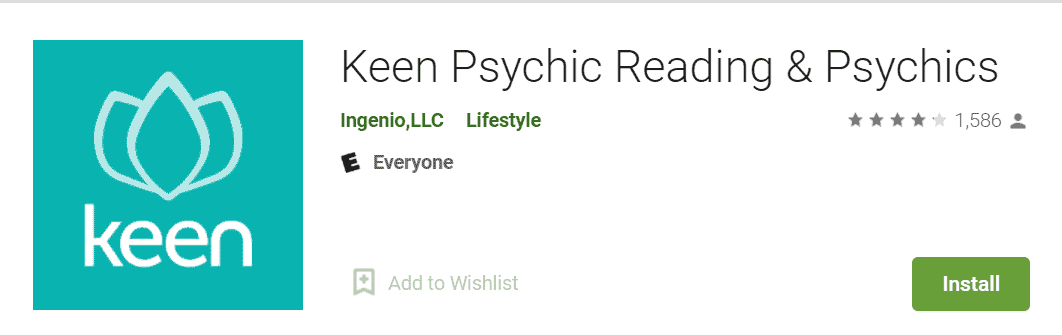 Keen Mobile Application in Google Play