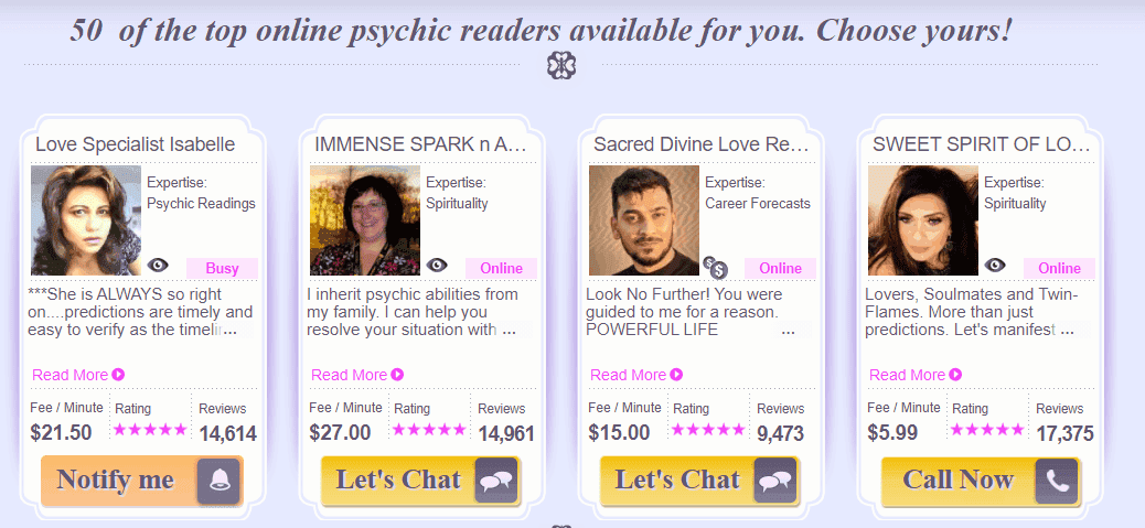 Kasamba vs California Psychics Pricing