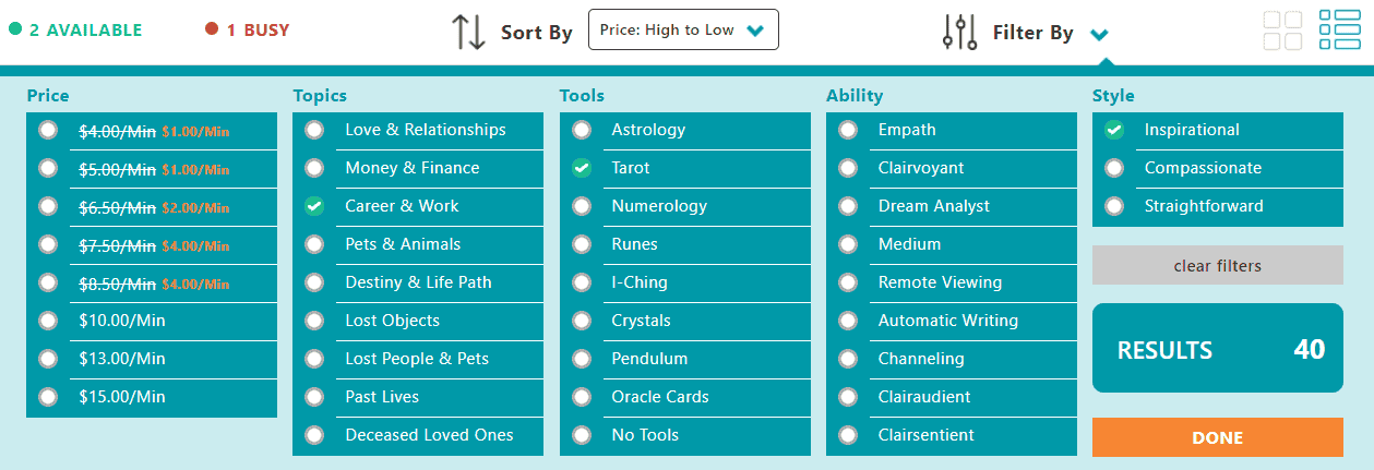 Kasamba vs. California Psychics Website Usability