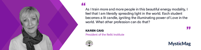 Meet Karen Caig - a Reiki healer from Reiki Institute