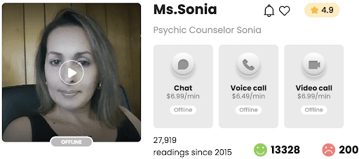 Ms.Sonia – Best for Psychic Readings