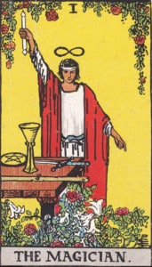 The Magician tarot card Rider-Waite-Smith