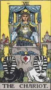 The Chariot tarot card Rider-Waite-Smith