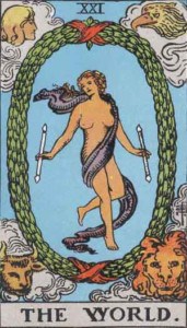 The World tarot card Rider-Waite-Smith