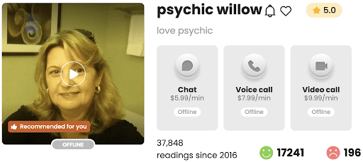 psychic willow – Best for Love Readings