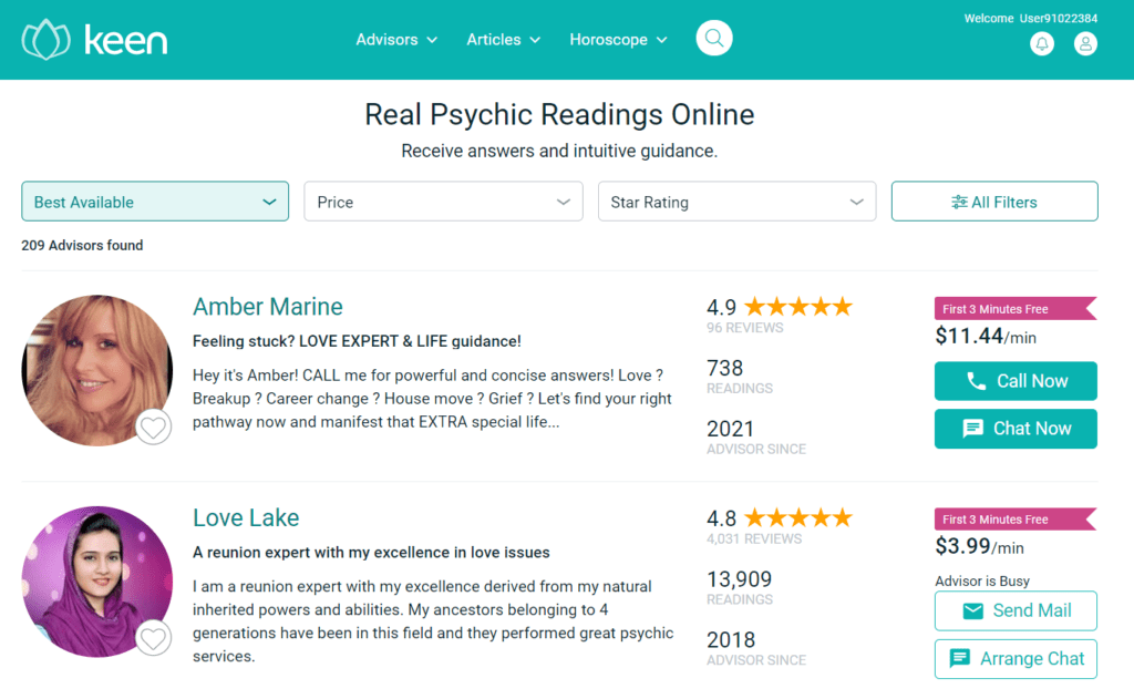 Keen vs. California Psychics Where's the Best Deal in 2023?