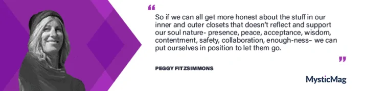 Clutter, writing a book and ego with Peggy Fitzsimmons