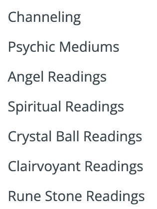Psychics and Clairvoyants