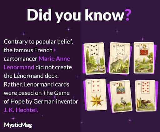 Marie Anne Lenormand didn't create the Lenormand deck