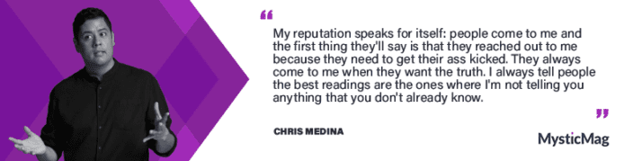 Real, raw and unfiltered readings with Chris Medina