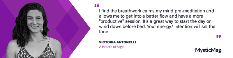 Breathwork forms and benefits with Victoria Antonelli - A Breath of Sage