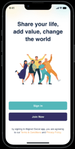 One of the unique features of the Aligned Social App is the focus on fostering positive connections and relationships between users. How do you facilitate this sense of community and encourage users to engage with one another in meaningful ways?