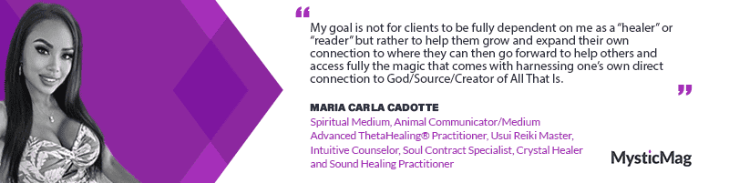 Journey of Spiritual Connection with Maria Carla Cadotte