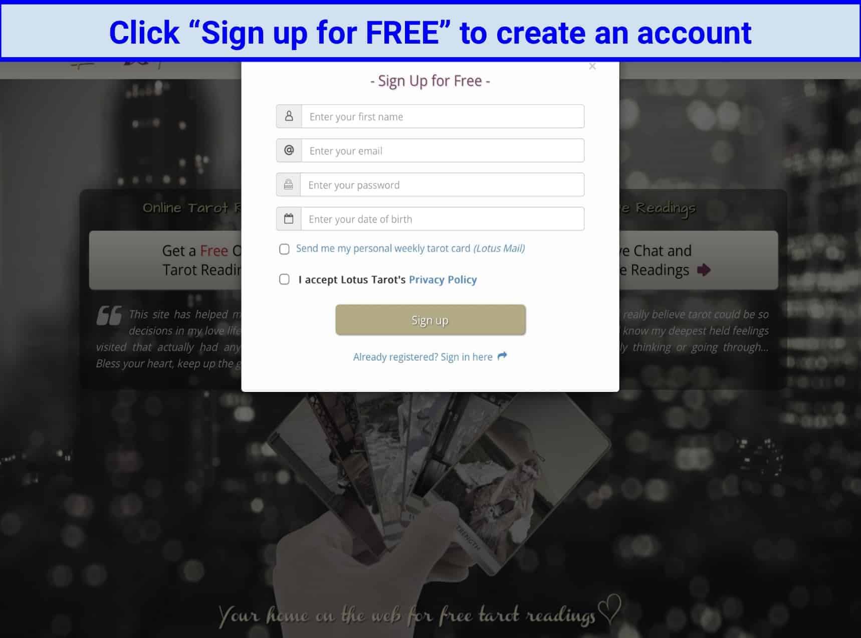 Create an Account