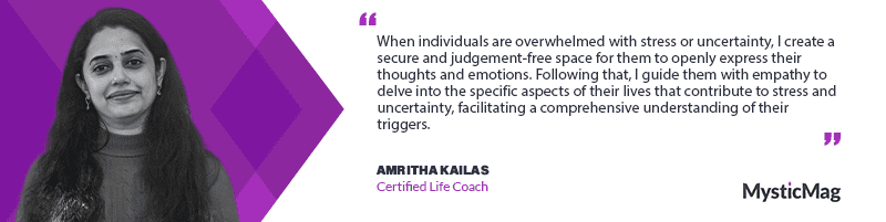 Amritha Kailas Samsarga Coaching Unveils the Path to Emotional Wellness and Purpose for Working Professionals and Small Business Women