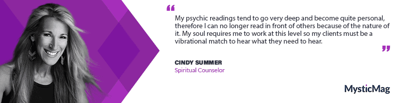 Cindy Summer - Visionary Spiritual Counselor Redefining Psychic Wisdom
