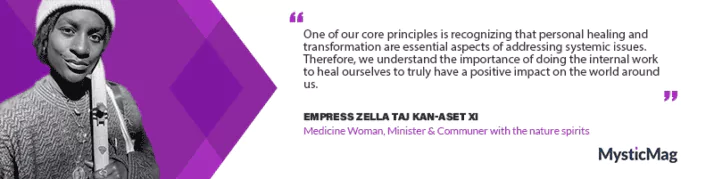 Empress Zella Taj Kan-Aset Xi - Embracing Partnership and Reciprocity with Mother Earth